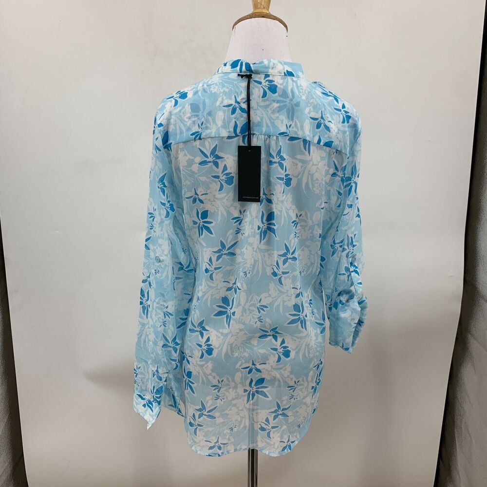 Kut from the Kloth Blouse Womens XS Extra Small Floral Button Front Shirttail - Picture 5 of 10